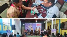 Pemeriksaan kesehatan gratis dan sosialisasi anti bullying di SMPK St. Fransiskus Ruteng oleh Puskesmas Kota Ruteng pada Jumat (17/10/2025).