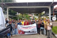 Aliansi Mahasiswa Pencari Keadilan menggelar aksi di Kejati NTT terkait dugaan korupsi RS Pratama Wewiku, Kabupaten Malaka. (Doc.Istimewa)
‎