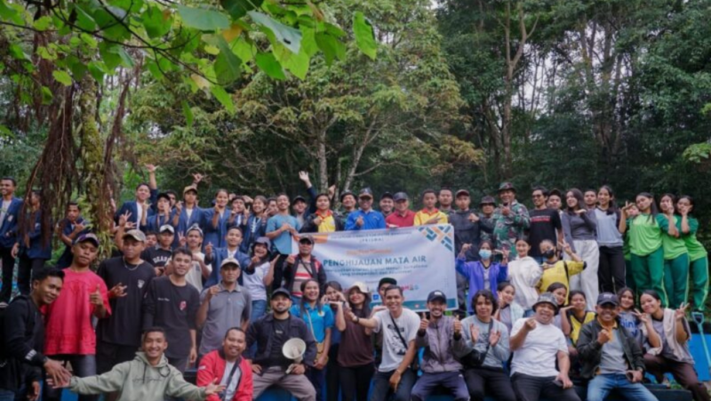 PRISMA menggelar kegiatan penghijauan dengan menanam pohon di kawasan mata air Wae Pong Waso, Ruteng, Minggu (8/2/2026) Doc.Istimewa