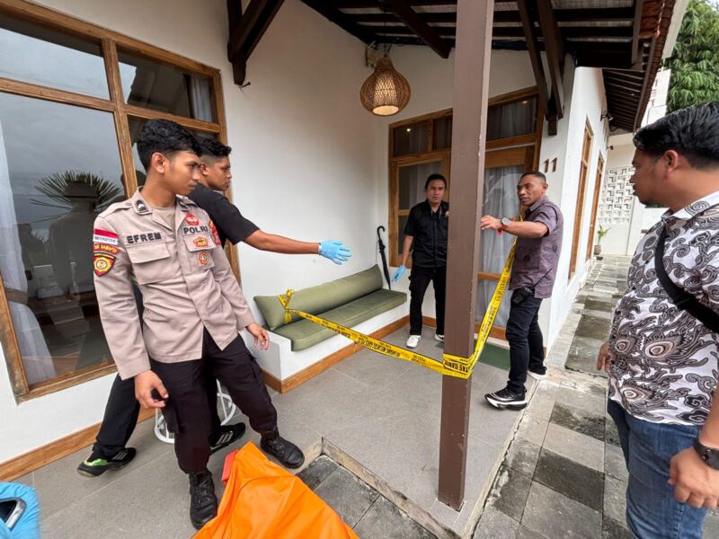 Pihak Polres Mabar melakukan Olah TKP dan evakuasi Korban.Foto: Istimewa 