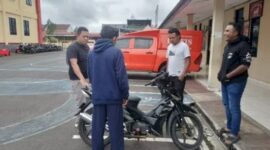 Barang bukti sepeda motor yang diduga hasil Curian diamankan Oleh Tim Jatanras Polres Manggarai di Kelurahan Pau,Kota Ruteng, 16/02/2026. Foto: Humas Polres Manggarai.