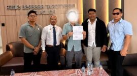Kantor Hukum Law Firm James Richard & Partners selaku kuasa hukum dari investor Warga Negara Asing (WNA) mendatangi Siber Krimsus Polda Bali (foto: Dok. Istimewa)