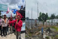 PMKRI Cabang Kefamenanu mempertanyakan pembangunan Gedung KDMP di TTU tanpa papan informasi proyek, sebagaimana terlihat dalam foto proses pembangunan.Foto: Istimewa/