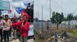 PMKRI Cabang Kefamenanu mempertanyakan pembangunan Gedung KDMP di TTU tanpa papan informasi proyek, sebagaimana terlihat dalam foto proses pembangunan.Foto: Istimewa/