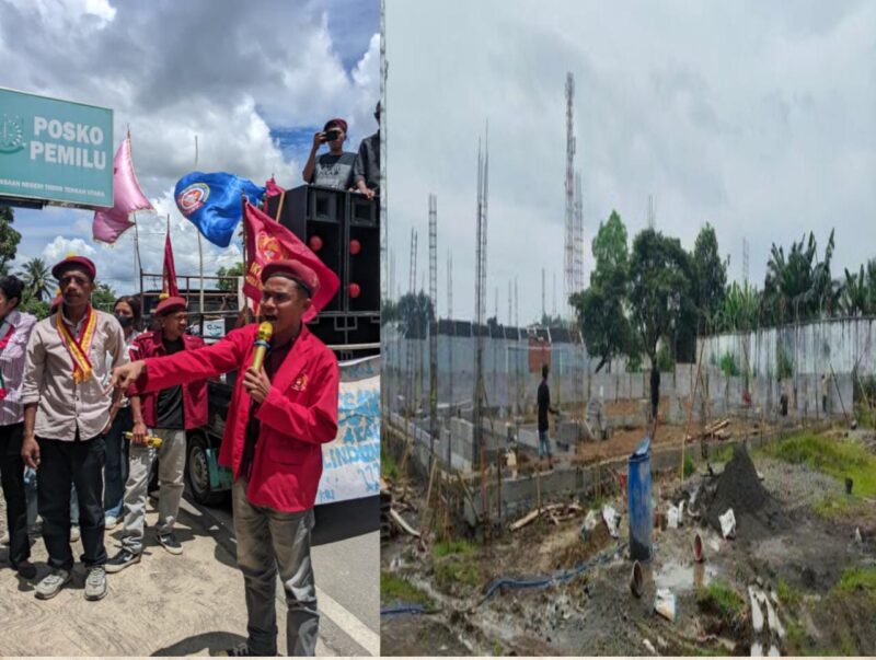 PMKRI Cabang Kefamenanu mempertanyakan pembangunan Gedung KDMP di TTU tanpa papan informasi proyek, sebagaimana terlihat dalam foto proses pembangunan.Foto: Istimewa/