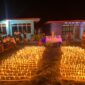 Foto Doa 1000 Lilin dihalaman Kampung Cancar oleh Umat KBG St. Fransiskus Asisi Cancar untuk Perdamaian Dunia