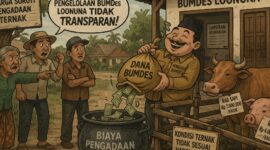 Ilustrasi ternak babi dan sapi dalam program pengadaan BUMDes yang menjadi sorotan warga Desa Loonuna, Kecamatan Lamaknen Selatan, Kabupaten Belu.Foto: Ilustrasi/AI