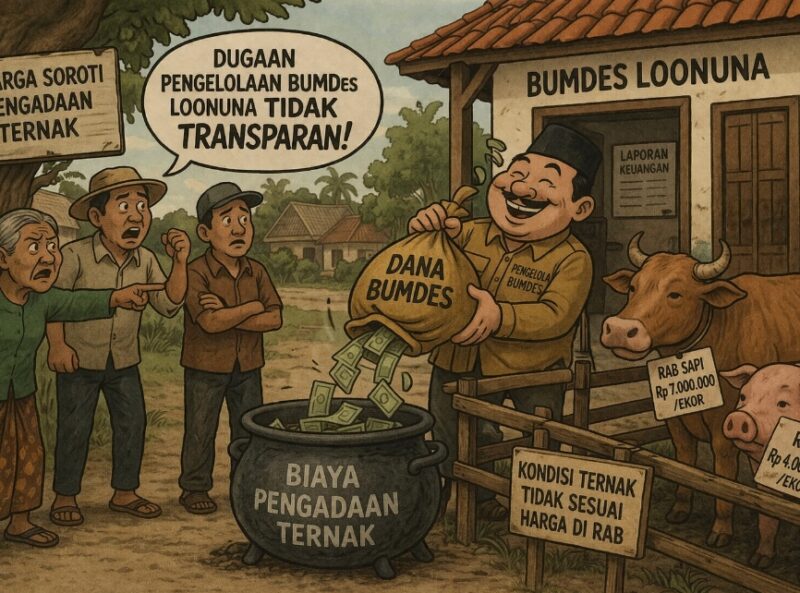 Ilustrasi ternak babi dan sapi dalam program pengadaan BUMDes yang menjadi sorotan warga Desa Loonuna, Kecamatan Lamaknen Selatan, Kabupaten Belu.Foto: Ilustrasi/AI