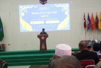 Dekan FISIPOL,Dr.Syarifuddin Darajad,S.Sos., M.Hum.,saat menyampaikan sambutan. Foto:Dok. Newsline/Sardiyanto/