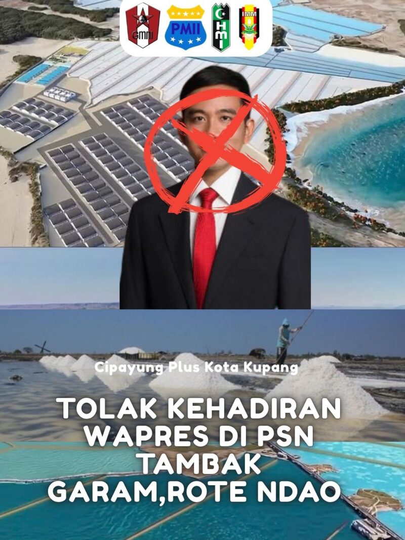 Ilustrasi Cipayung plus Kupang menolak kehadiran wakil presiden RI di PSN Tambak Garam Kab. Rote Ndao.Foto:Dok.Istimewa