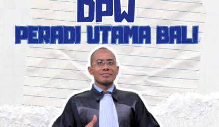 Advokat Rikhardus Ikun, S.H., M.H., C.MSP., C.NSP., C.LFS., C.CPr. selaku Ketua DPW PERADI UTAMA Bali menyampaikan ucapan selamat atas terbentuknya kepengurusan DPW PERADI UTAMA NTT. Sumber Foto Dok: Adv Florianus.