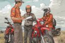 Ilustrasi penarikan sepeda motor secara paksa oleh Oknum debt colector di tempat kerjanya debitor.Foto:Dok.Isth