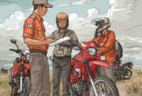 Ilustrasi penarikan sepeda motor secara paksa oleh Oknum debt colector di tempat kerjanya debitor.Foto:Dok.Isth