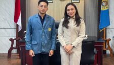 Foto bersama Jordan Geru, Pengurus BEM Universitas Widya Mandira (UNWIRA) dan Wakil Wali Kota Kupang, Ibu Serena Cosgrova Francis, S.Sos., M.Sc.,Foto:Dok.Jordan/

