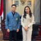 Foto bersama Jordan Geru, Pengurus BEM Universitas Widya Mandira (UNWIRA) dan Wakil Wali Kota Kupang, Ibu Serena Cosgrova Francis, S.Sos., M.Sc.,Foto:Dok.Jordan/
‎