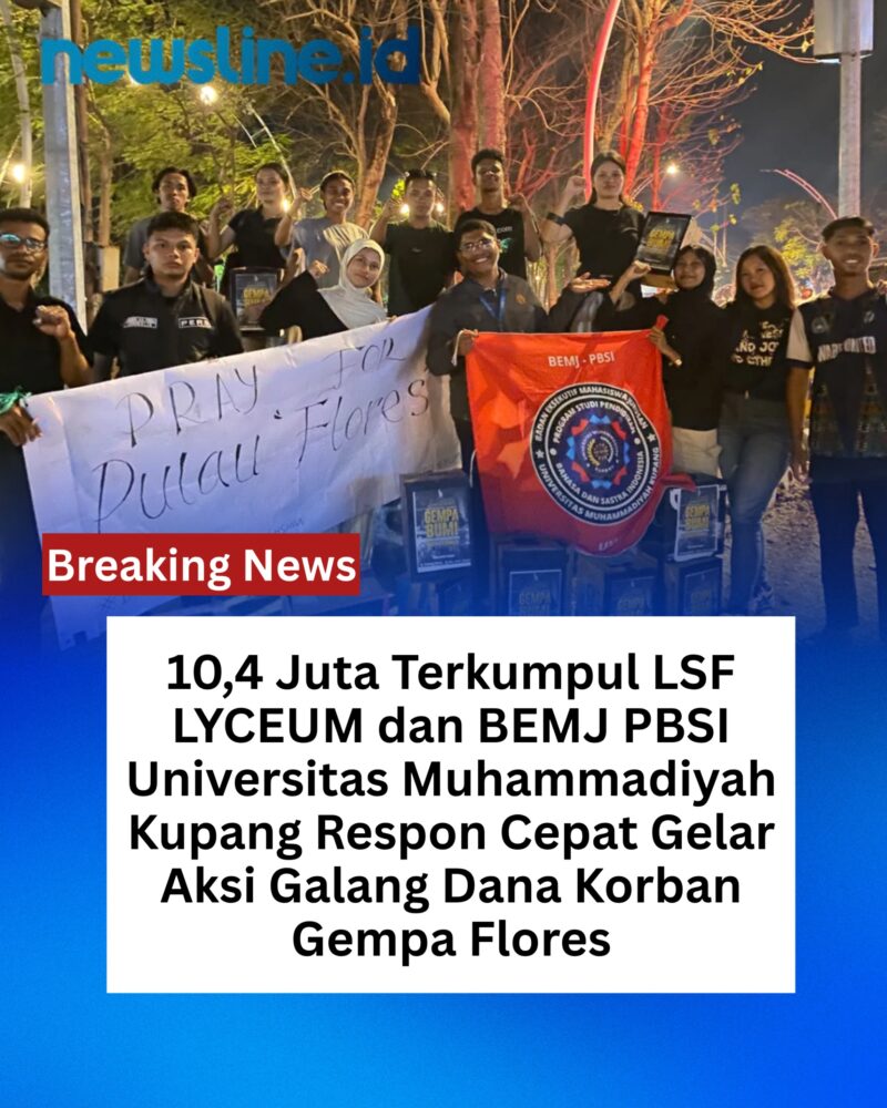 LSF LYCEUM Kupang bersama Badan Eksekutif Mahasiswa Jurusan (BEMJ) Pendidikan Bahasa dan Sastra Indonesia (PBSI) Universitas Muhammadiyah Kupang (Foto Dok: Hefri Persli wartawan/newsline.id)