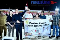 Wali Kota Naik Ring, Galang Solidaritas untuk Korban Gempa Flores Jumat (21/08/2026). Foto:PROKOPIM Kota Kupang/