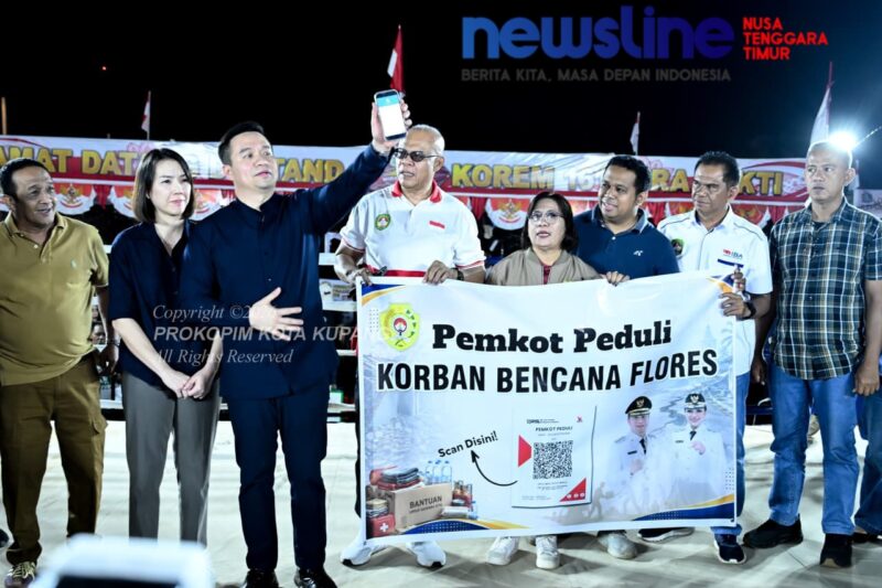 Wali Kota Naik Ring, Galang Solidaritas untuk Korban Gempa Flores Jumat (21/08/2026). Foto:PROKOPIM Kota Kupang/